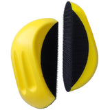 Yakamoz 2Pcs Hand Sanding Blocks, 5 Inch Hook Loop Sanding Block Foam Hand Sander Backing Pads for 5 Inch Hook and Loop Sanding Discs Sandpapers YAKAMOZ