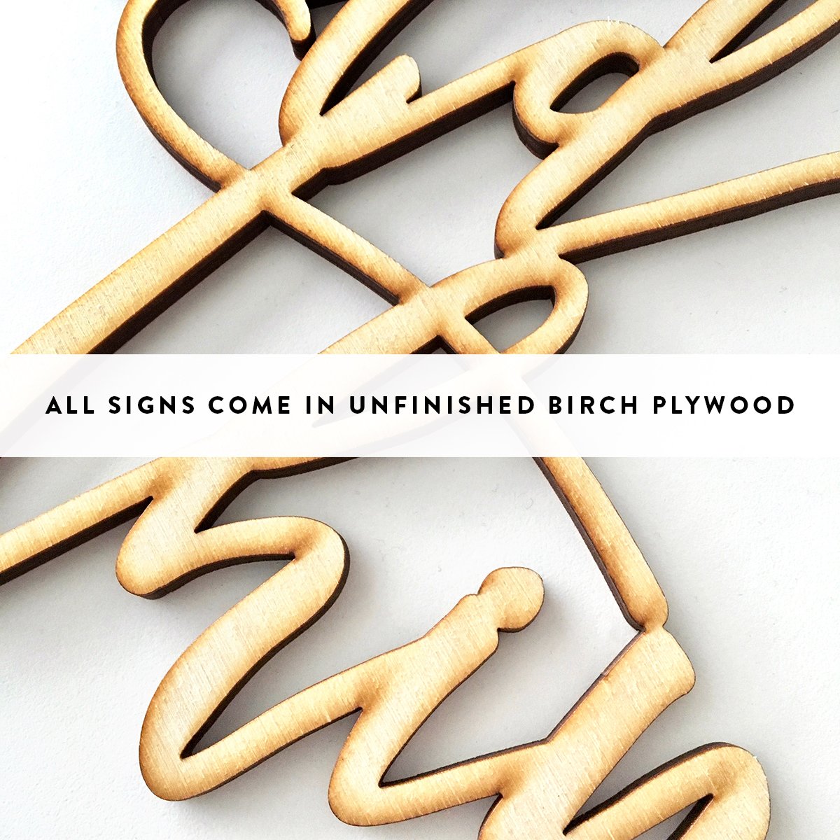 Woodums Fearless Script Word Wood Sign Home Décor Wall Art for Gallery Wall - Unfinished 12" Wide x 5" Tall Woodums