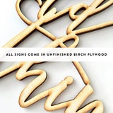 Hope Right Arrow Wood Sign Home Decor Wall Art Hanging Rustic Unfinished 18" x 7" Woodums