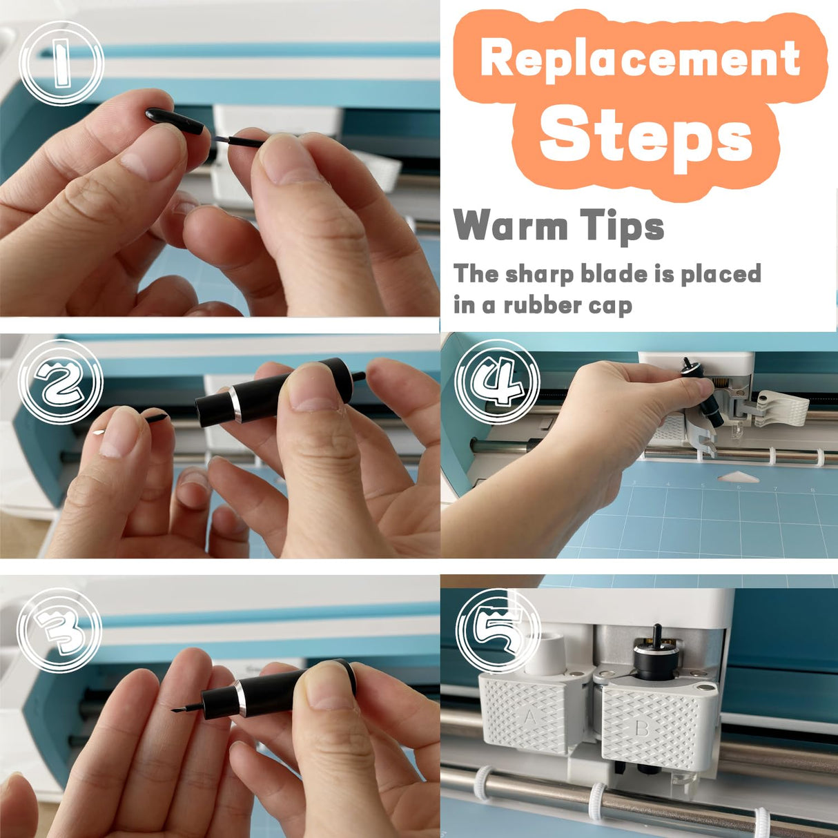 THANMAO Deep-Cut Blade and Housing Kit - Replacement Deep Point Blade Compatible with Maker 3/Maker/Explore 3/Air 2/Air/One/Venture - Ideal for THANMAO