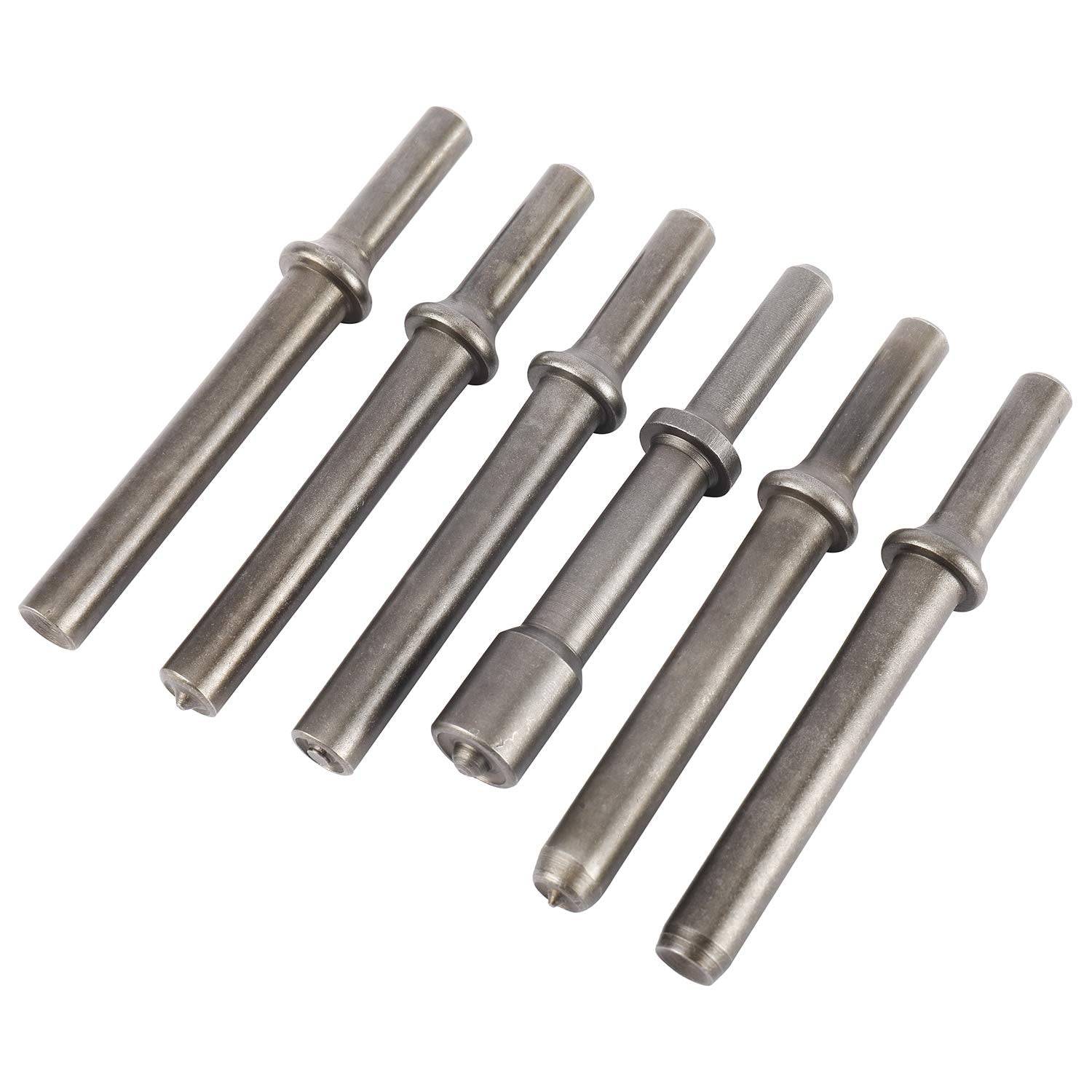 YaeCCC 7 Pcs Heavy Duty Smoothing Pneumatic Air Rivet Hammer Tools Steel Air Hammer Chisel Pneumatic Hammer for Hollow Solid Half-hollow Rivet Yaeccc