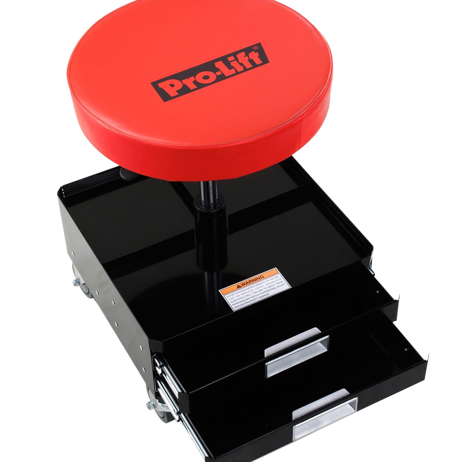 Pro-Lift C-3100 Grey Pneumatic Chair with Dual Tool Tray - 300 lb. Capacity, Pack of 1 Pro-LifT