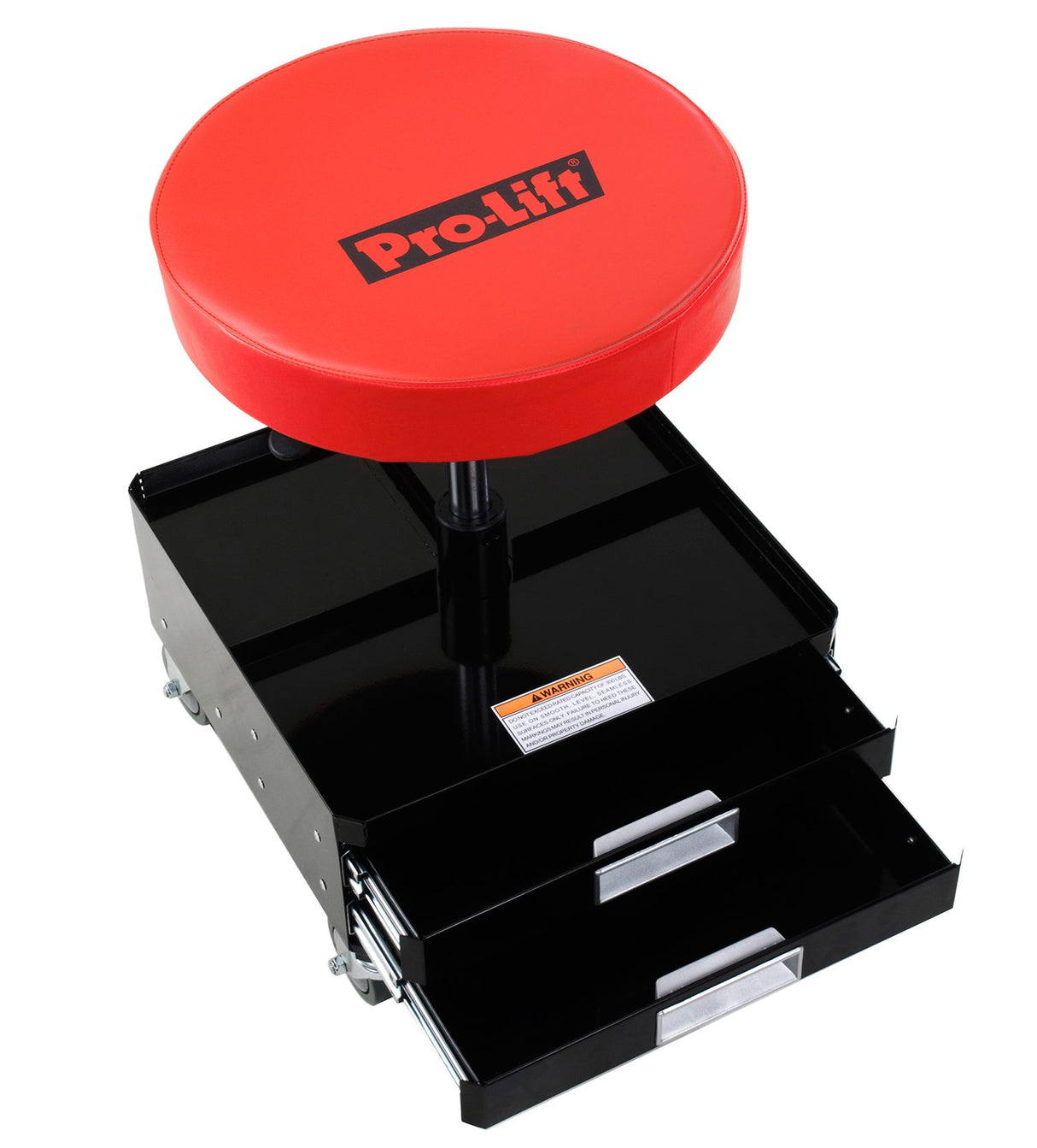 Pro-Lift C-3100 Grey Pneumatic Chair with Dual Tool Tray - 300 lb. Capacity, Pack of 1 Pro-LifT