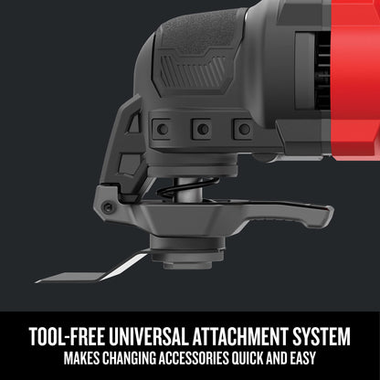 CRAFTSMAN Oscillating Tool, 3-Amp, Includes Universal Tool-free Accessory System, Blades, Sandpaper and Tool Bag, Corded (CMEW401) - WoodArtSupply