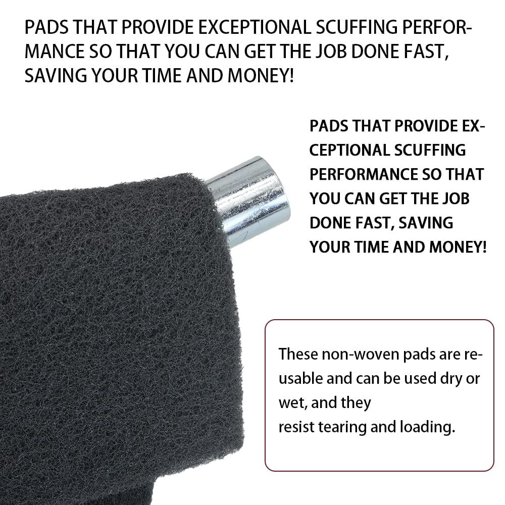 QZATTCAEN 8 Scuff Pad Variety Pack, 4 Each Maroon, Gray, Scuffing, Scouring, Sanding, Cleaning, Blending, Paint Surface Prep Adhesion - 6" x 9" QZATTCAEN