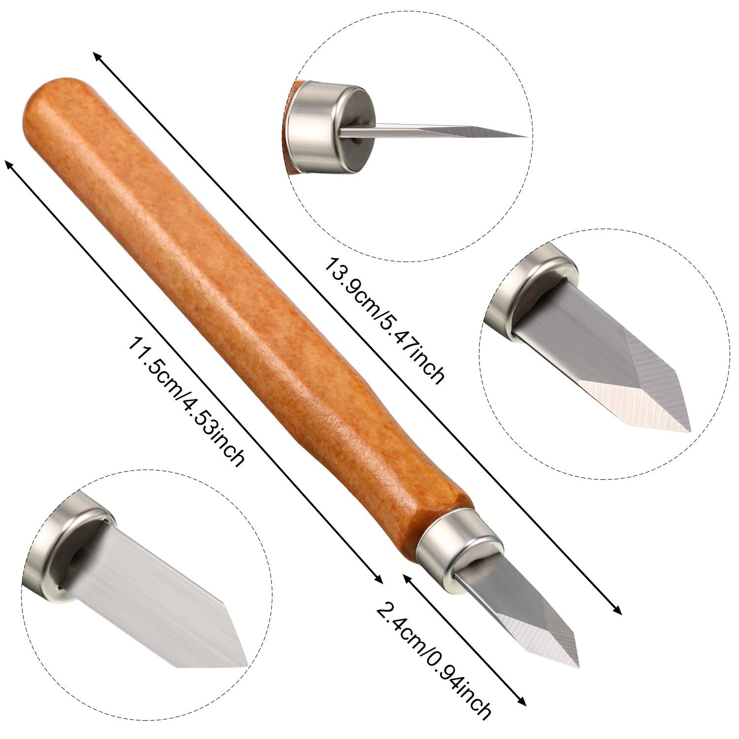 Marking Knife Woodworking Marking Knife Thin Blade Dual Double Bevel Striking Knife Hardened Mn-V Steel Heat Treated Striking Marking Knife (6 Mudder