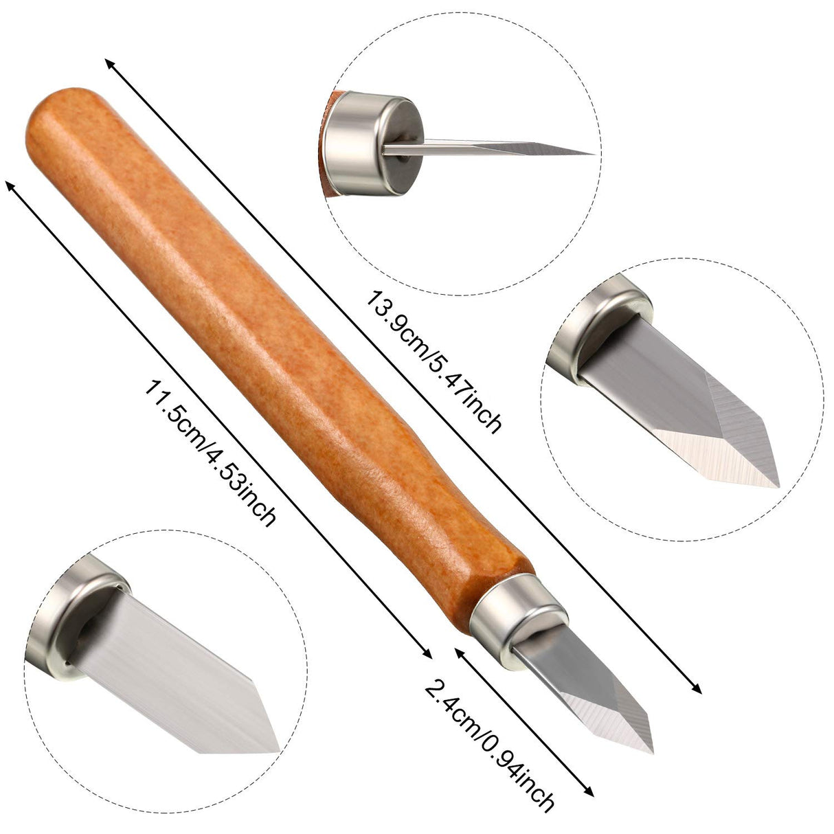 Marking Knife Woodworking Marking Knife Thin Blade Dual Double Bevel Striking Knife Hardened Mn-V Steel Heat Treated Striking Marking Knife (6 Mudder