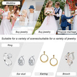 WisePoint Wooden Ring Box, Mini Engagement Ring Holder Box with Transparent Cover, Square Wedding Ring Box with Sponge Slot, Elegant and Retro Ring WisePoint