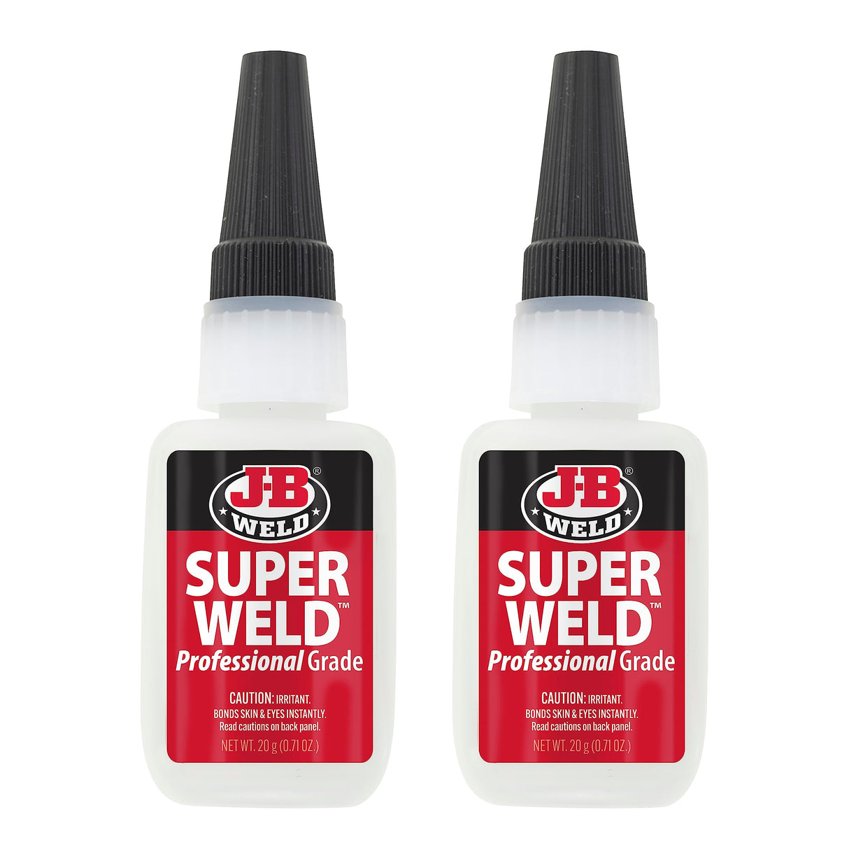 J-B Weld Superglue 20g 2 Pack - SuperWeld Professional Grade J-B Weld