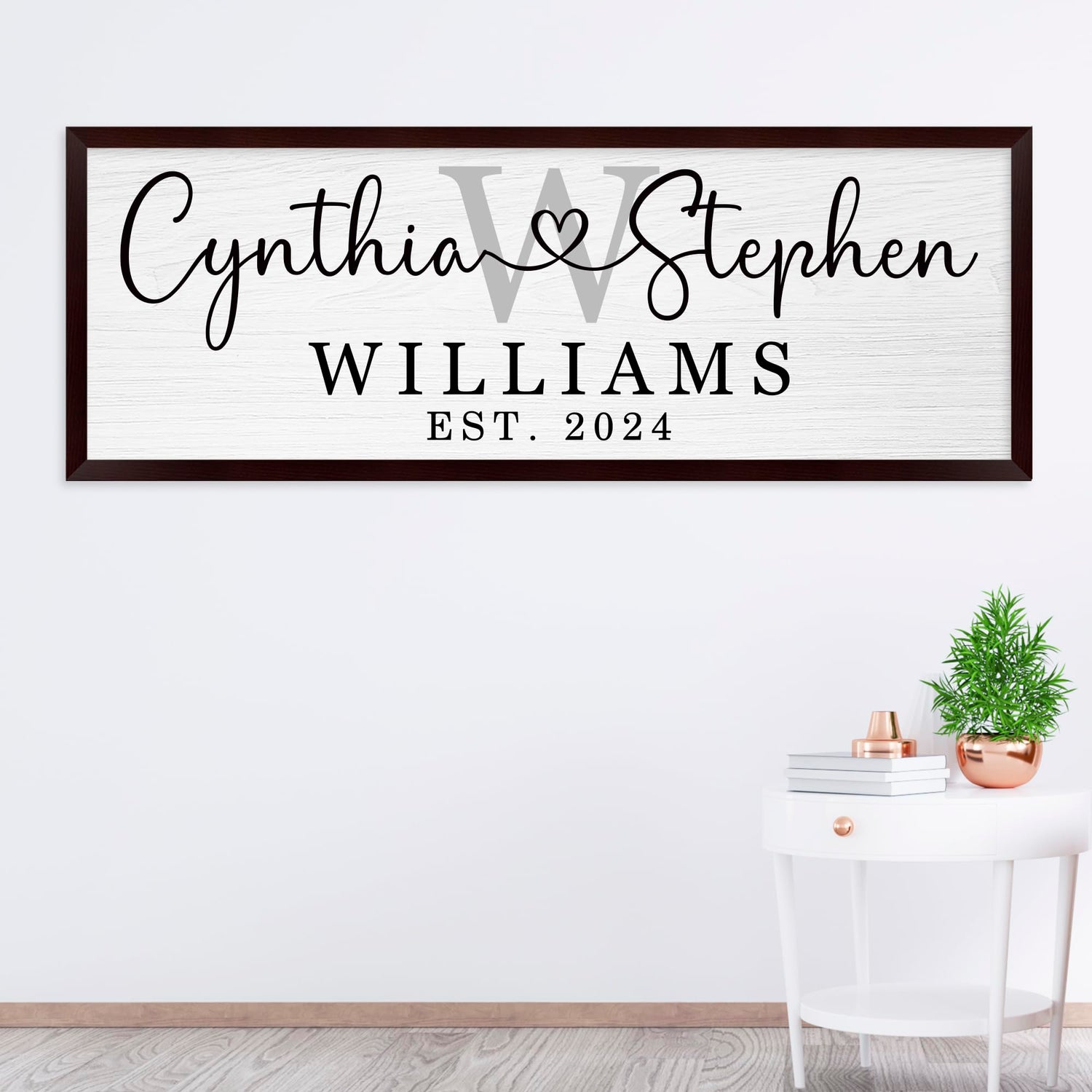 Personalized Framed Wooden Couple Name Sign Wedding Gifts for Couple Personalized Wooden Name Sign Personalized Wooden Couples Name Sign Farmhouse YCHARTSIGN