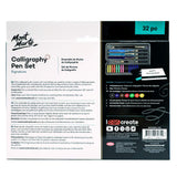 Mont Marte Calligraphy Set, 32 Piece. Includes Calligraphy Pens, Calligraphy Nibs, Ink Cartridges, Introduction Booklet and Exercise Booklet, MONT MARTE
