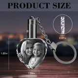 YanNanKe Personalized Crystal Keychain Photo Custom Laser Engraved Crystal Keychain YanNanKe
