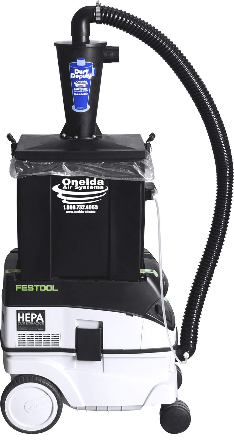 Oneida Air Systems Ultimate Dust Deputy SD Cyclone Separator for Festool CT Vacuums - 9 Gallon Systainer Kit Oneida Air Systems