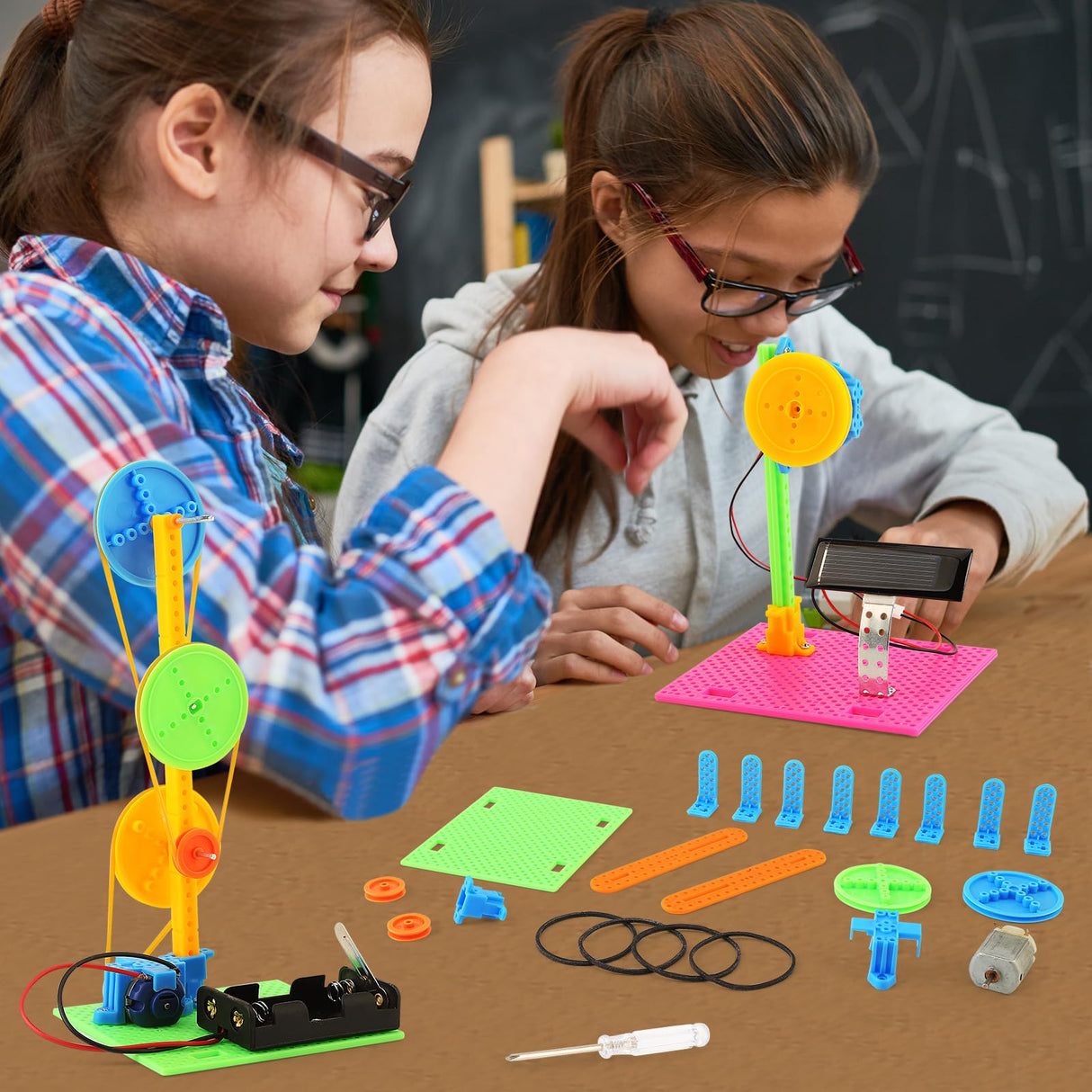 STEM Kit for Girls, Kids Crafts 8-12 Boys, Science Projects Activities Electronic Building Kits 6-8, 4-in-1 Craft Sets for Girl Engineering Toys, DIY BeAndge