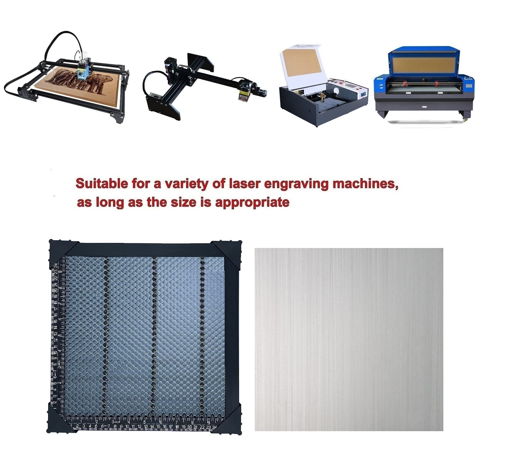 ModWgGuo Laser Bed for Laser Engraver, Honeycomb Working Panel with Aluminum Plate for Table-Protecting, 300mm * 300mm x 22mm - WoodArtSupply