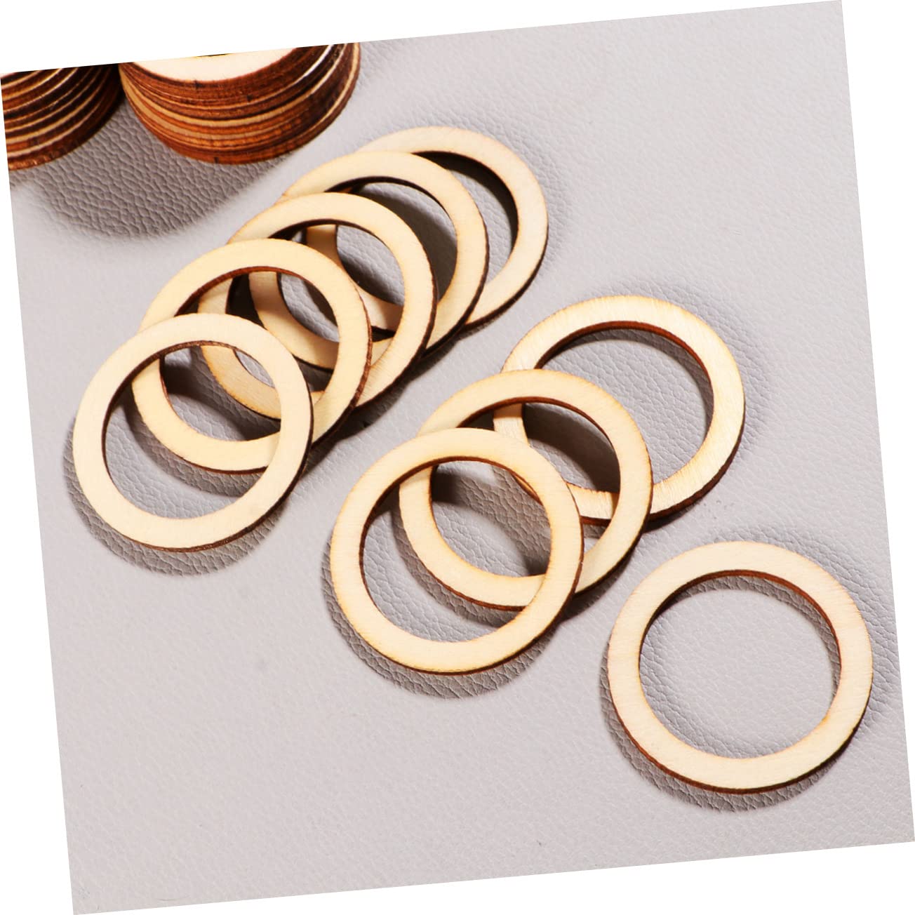 SEWACC 100pcs Macrame Wood Rings Wood Blanks Ring Cross Rings Dream Catcher Bamboo Hoops Wreath Frame Rustic Wood Slices Unfinished Wood Circles SEWACC