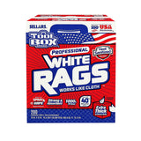 TOOLBOX Professional White Rags Shop Towels Center Pull Box for Painters, Automotive, Contruction, Office and Home - Made in USA (1 Box - 200 Towels) Pro-Distributing
