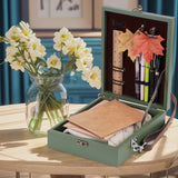 Art Easel Messenger Wood Box: Portable Travel Wooden Storage Box, Tabletop Painting Easel Art Case Bag for Painting, Drawing & Art Supplies, IULAVP