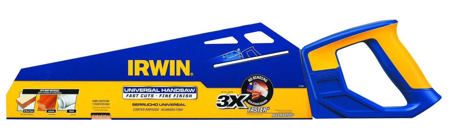 IRWIN Tools Universal Handsaw, 15-Inch (1773465) , Blue IRWIN