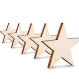 Gejoy 500 Pieces Star Shape Unfinished Wood Pieces, Blank Wood Pieces Wooden Cutouts Ornaments for Craft Project and Decoration (1-1/4 Inch) Gejoy