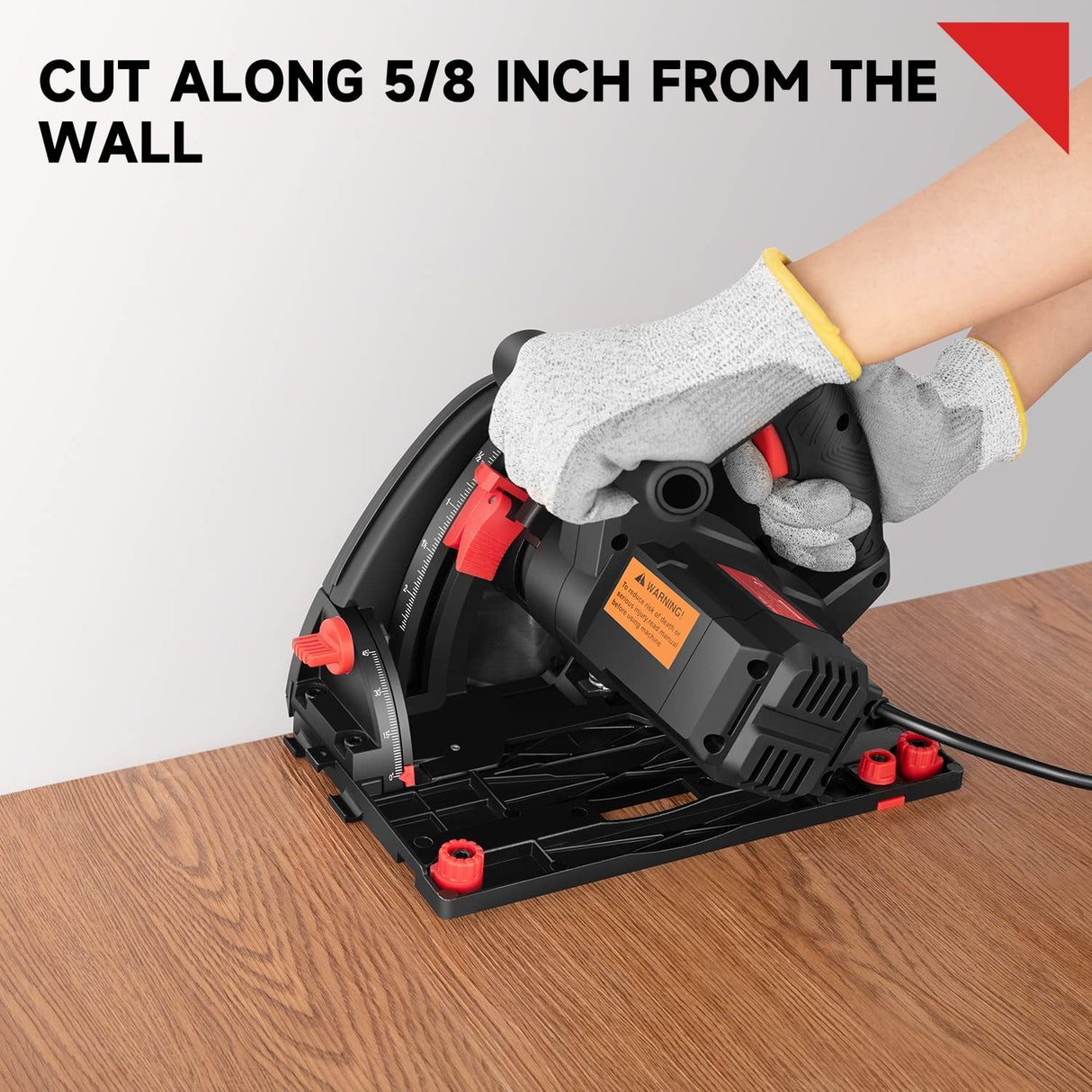 Eastvolt 6-1/2" Plunge-cut Track Saw, 0-45°Bevel Adjustment, 5500RPM Plunge Circular Saw for Wood Cutting Eastvolt