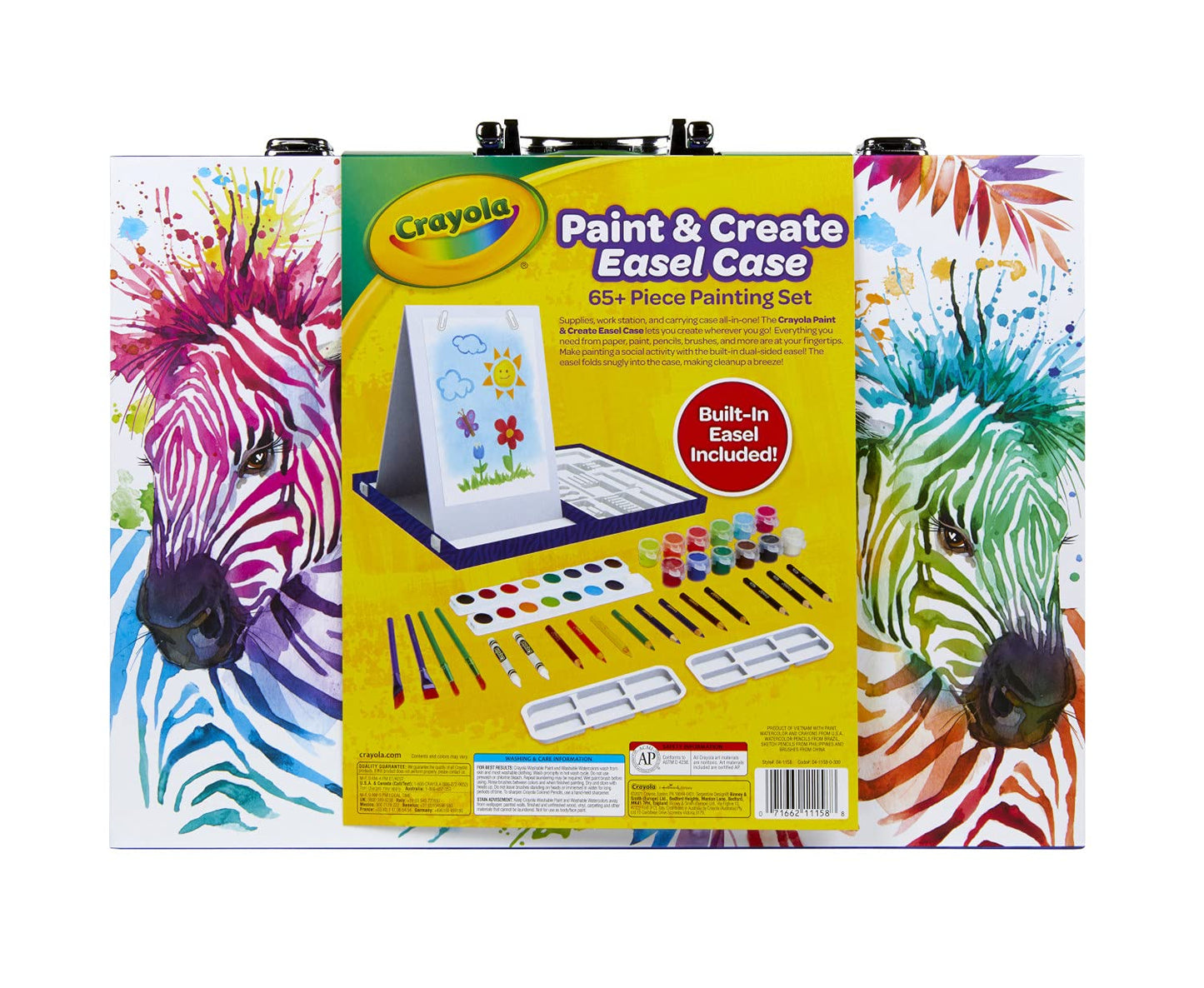 Crayola Table Top Easel & Art Kit (65 Pcs), Kids Painting Set, Gifts for Kids, Ages 4+ - WoodArtSupply