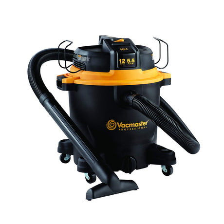 Vacmaster Professional - Professional Wet/Dry Vac, 12 Gallon, Beast Series, 5.5 HP 2-1/2" Hose (VJH1211PF0201) , Black Vacmaster