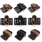 Glamativity Personalized Leather Toiletry Bag for Men, Large Travel Shaving Dopp Kit Water-resistant Toiletries Organizer Leather Cosmetic Bags For Glamativity