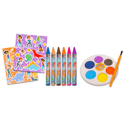 Beach Kids Blippi Stationery Set - 12 Pc Bundle with Blippi Art Set with Watercolor, Coloring Utensils, Coloring Pages, Stickers, More | Blippi Arts