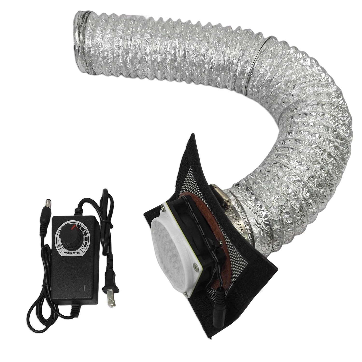 HOCENWAY Upgrade 3-Layers Filter System Smoke Exhaust Kit with 5000RPM Fan and Speed Control Power Adapter for All Laser Engraver 3D Printer HOCENWAY