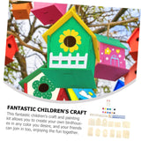 COHEALI 1 Set Lanyard Unfinished House Wind Chime Unfinished House kit Unfinished Arts Kits Kids Craft DIY Painting Bird House Bird House Wind Chime COHEALI