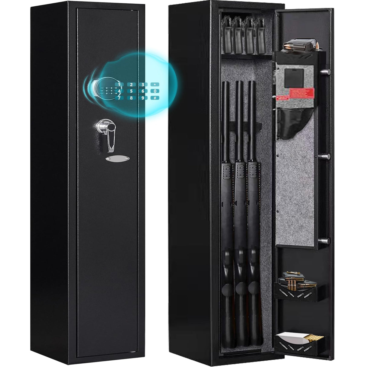 KAER 2-Gun Safes for Home Rifle and Pistols Electronic Gun Security Cabinet Quick Access Gun Rifle Gun Security Cabinet Safes Gun Cabinet for KAER