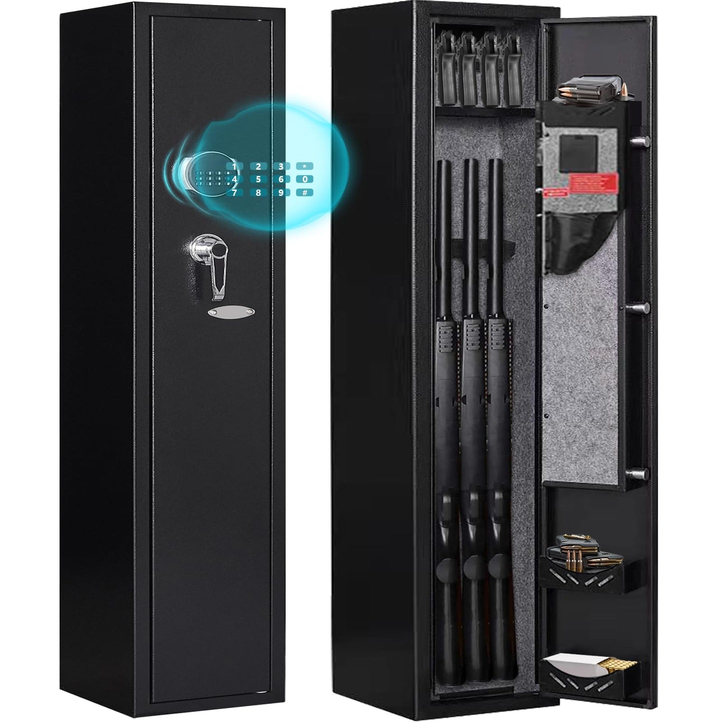 KAER 2-Gun Safes for Home Rifle and Pistols Electronic Gun Security Cabinet Quick Access Gun Rifle Gun Security Cabinet Safes Gun Cabinet for - WoodArtSupply