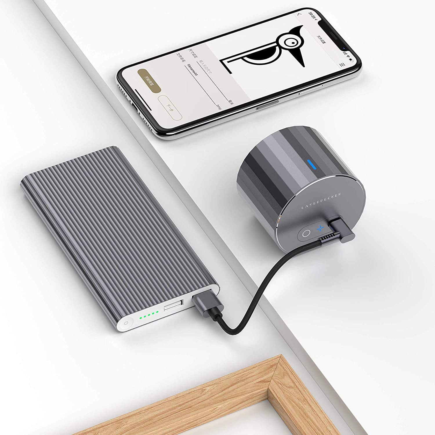 LaserPecker 1 Pro (Basic) Laser Engraver, DIY Mini Etcher Portable Design High Precision Engraving for Wood Felt Leather - Protective Goggles LaserPecker