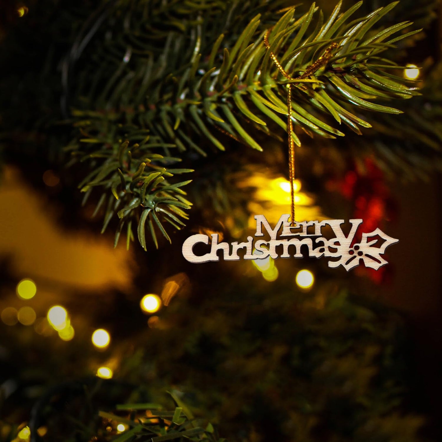 BESTOYARD 20pcs Merry Christmas Wooden Cutout Unfinished Wood Letter Piece Slice Embellishment for DIY Scrapbooking Xmas Sewing Crafts BESTOYARD