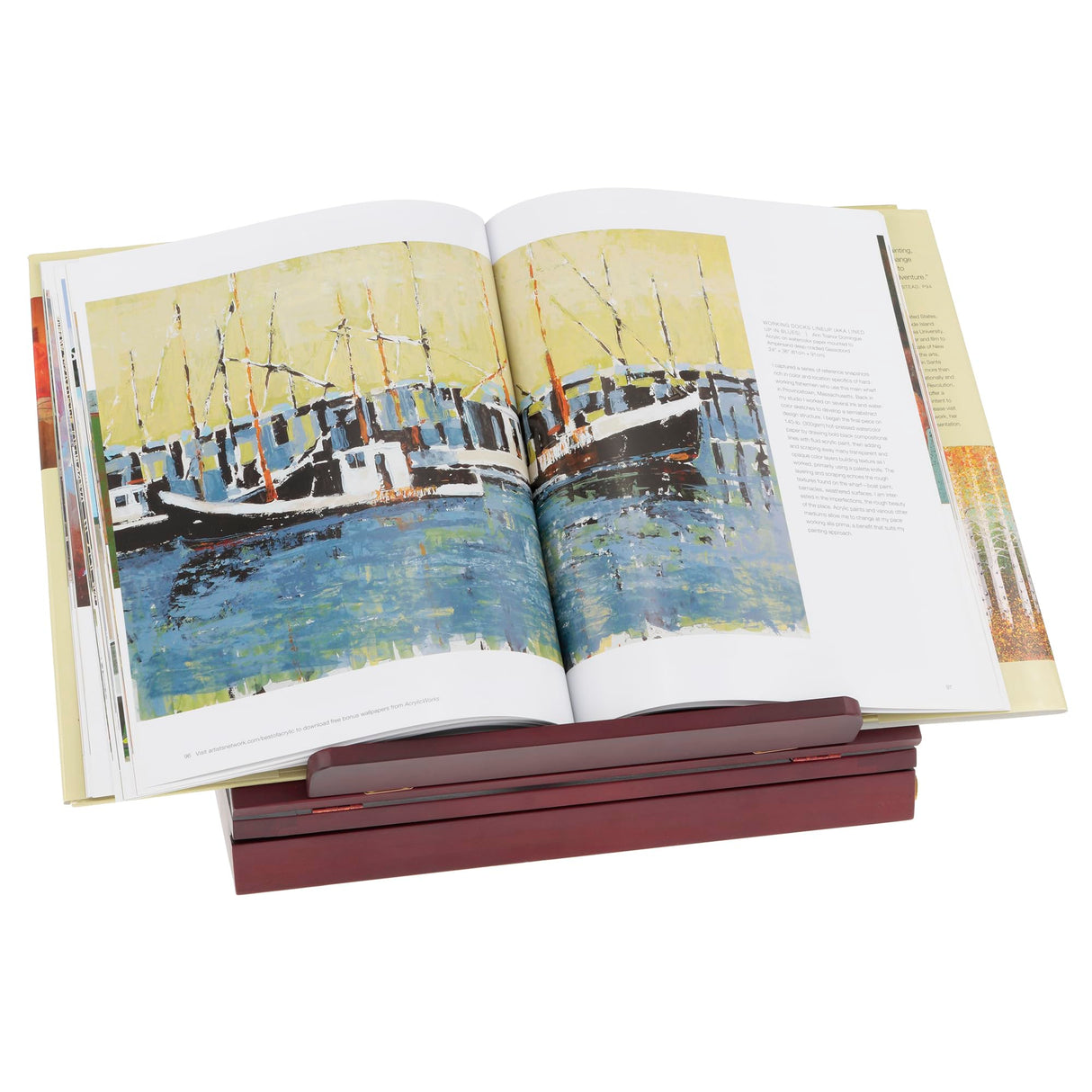 SoHo Urban Artist Wooden Desk Easel & Drawing Stand – Foldable, Lightweight Drawing Table - Mahogany Finish Painting Easel Soho Urban Artist