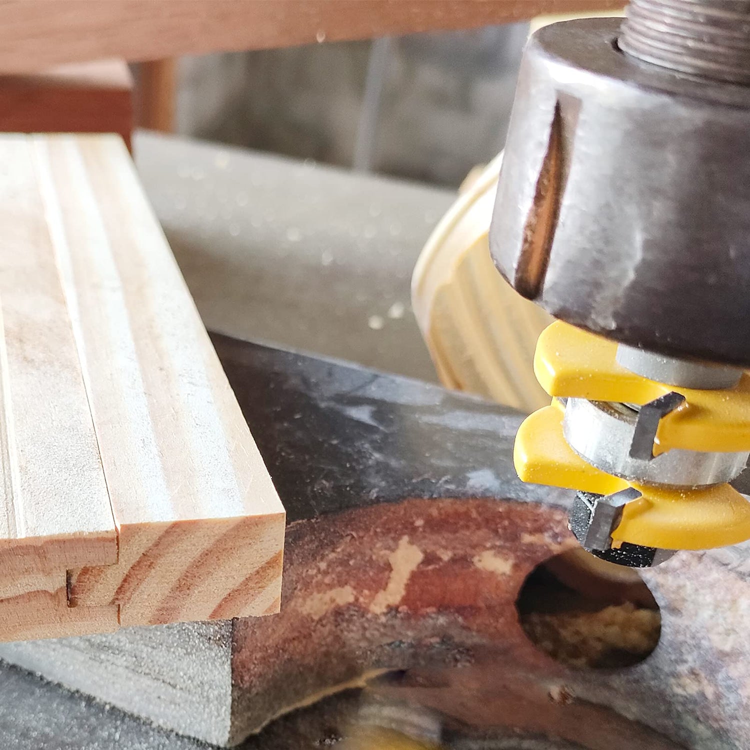 NC NC Tongue and Groove Router Bit Set,2PCS Wood Milling Cutter for Woodworking (14 inch Shank) N\C