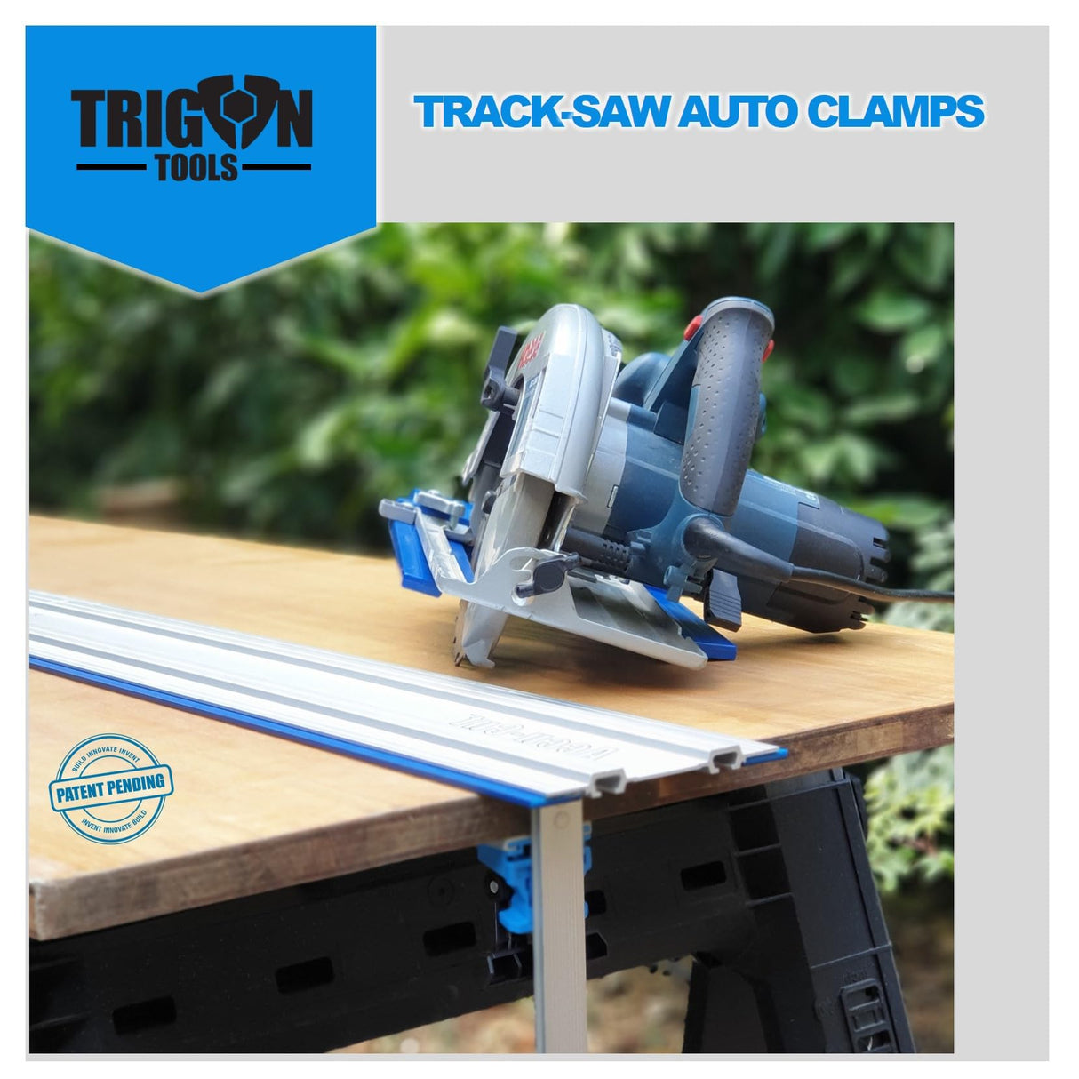 Quick Release Track Saw Clamp, Clamps for Circular Saw Guide Rail Clamp, Track Clamps for - Plunge Saw, Track Saw Guide, Track Saw Accessories, T Trigon-Tools