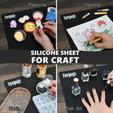 36.2" x 24" Extra Large Silicone Mat for Epoxy Resin, Nonstick Silicon Mats for Crafts Jewelry Casting, Non-Slip Kitchen Table Placemats for Foepoge