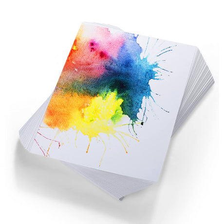 60 Sheets Watercolor Paper 230 GSM White Cold Press Paper Pack for Kid Child Watercolor Drawing Student Artist (Cold Press,4 x 4 Inch) TecUnite