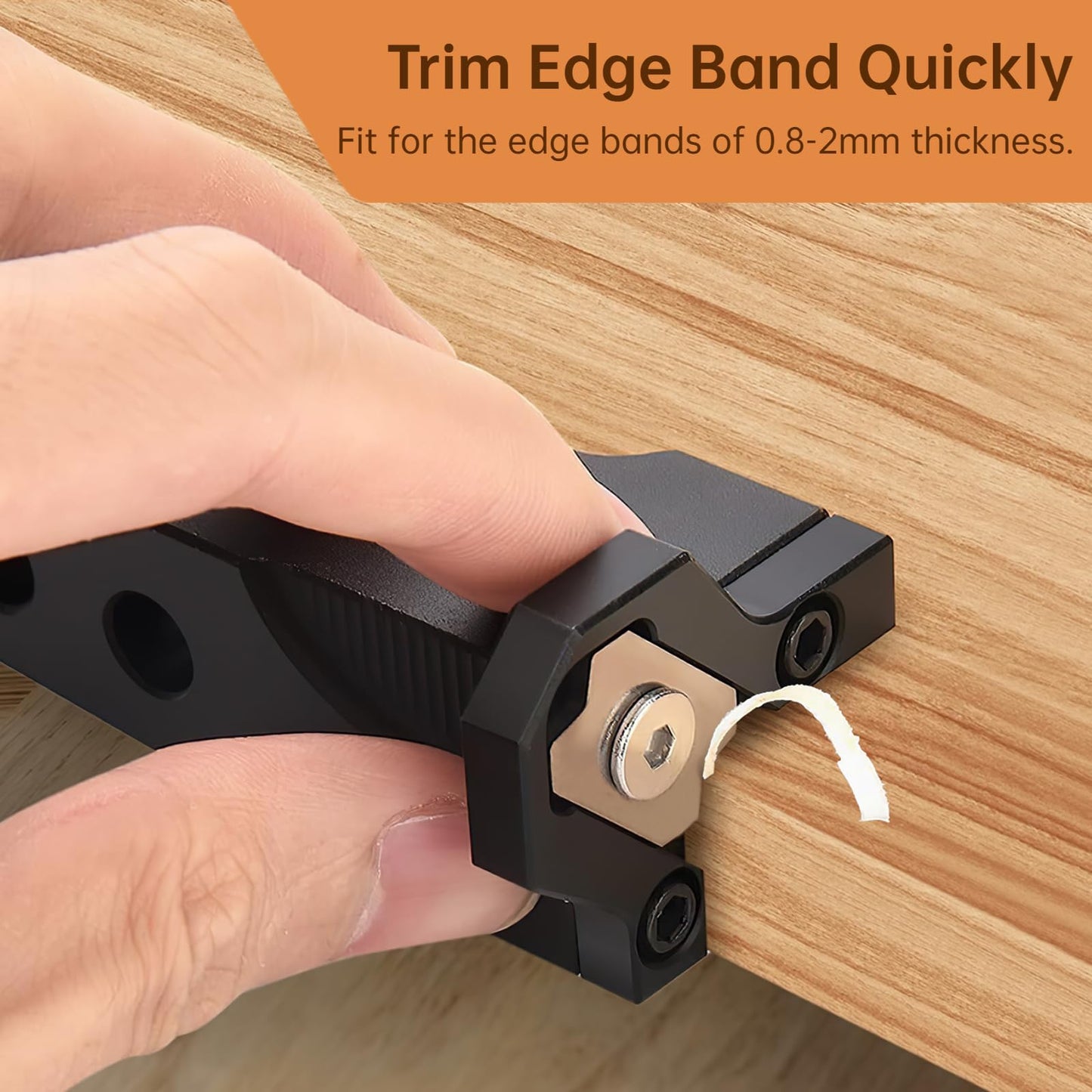 Plate Edge Banding Trimmer for Wood Furniture, Veneer Edge Trimmer Edge Chamfer Burr Scraper for Woodworking, Wood Carpenter Manual Edge Band Cutter - WoodArtSupply