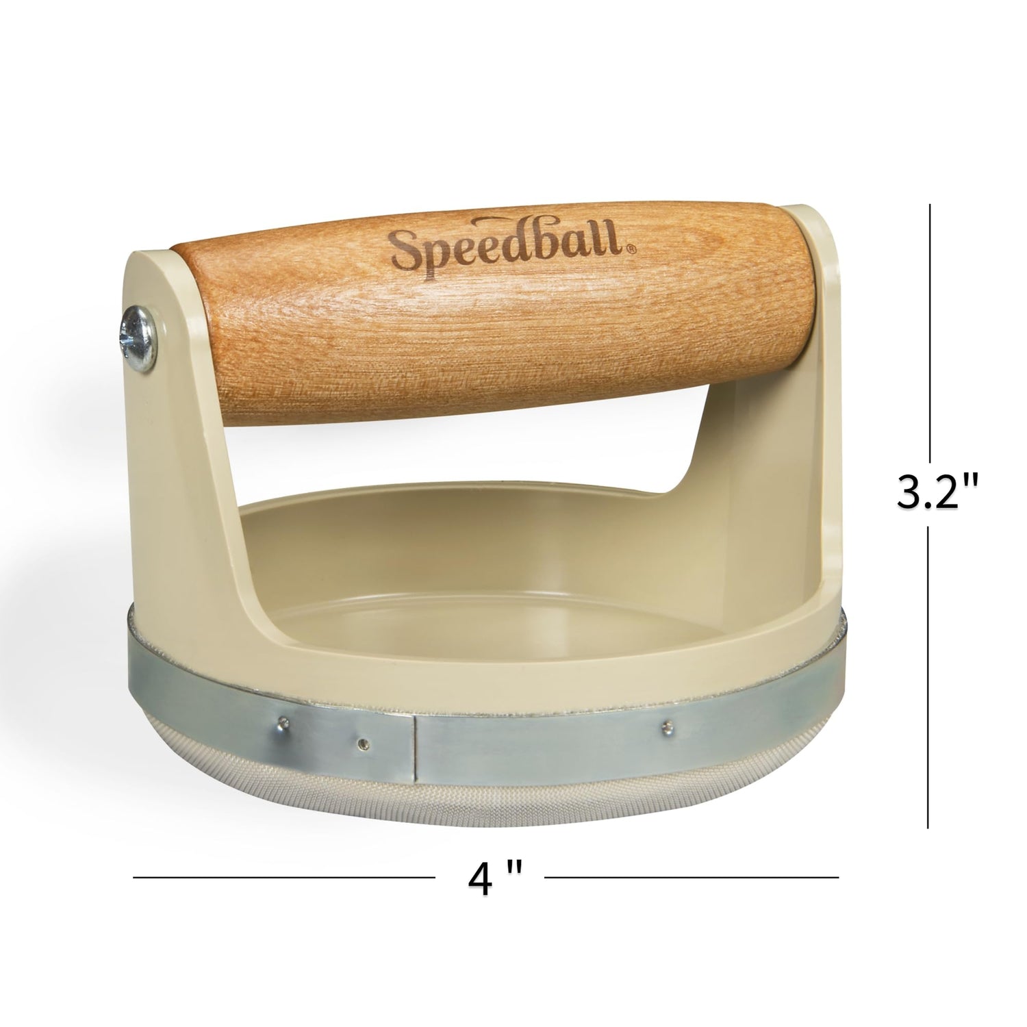 Speedball Block Printing Baren - Comfortable Wooden Handle, Made in the USA - 4 Inches Speedball