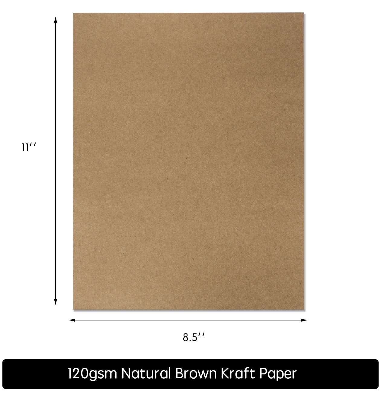 120 Pack Kraft Paper - Brown Stationery Paper- Brown Craft Paper for Arts and Craft, Drawing, D.I.Y. Projects - Letter Size Kraft Paper - Laser & - WoodArtSupply