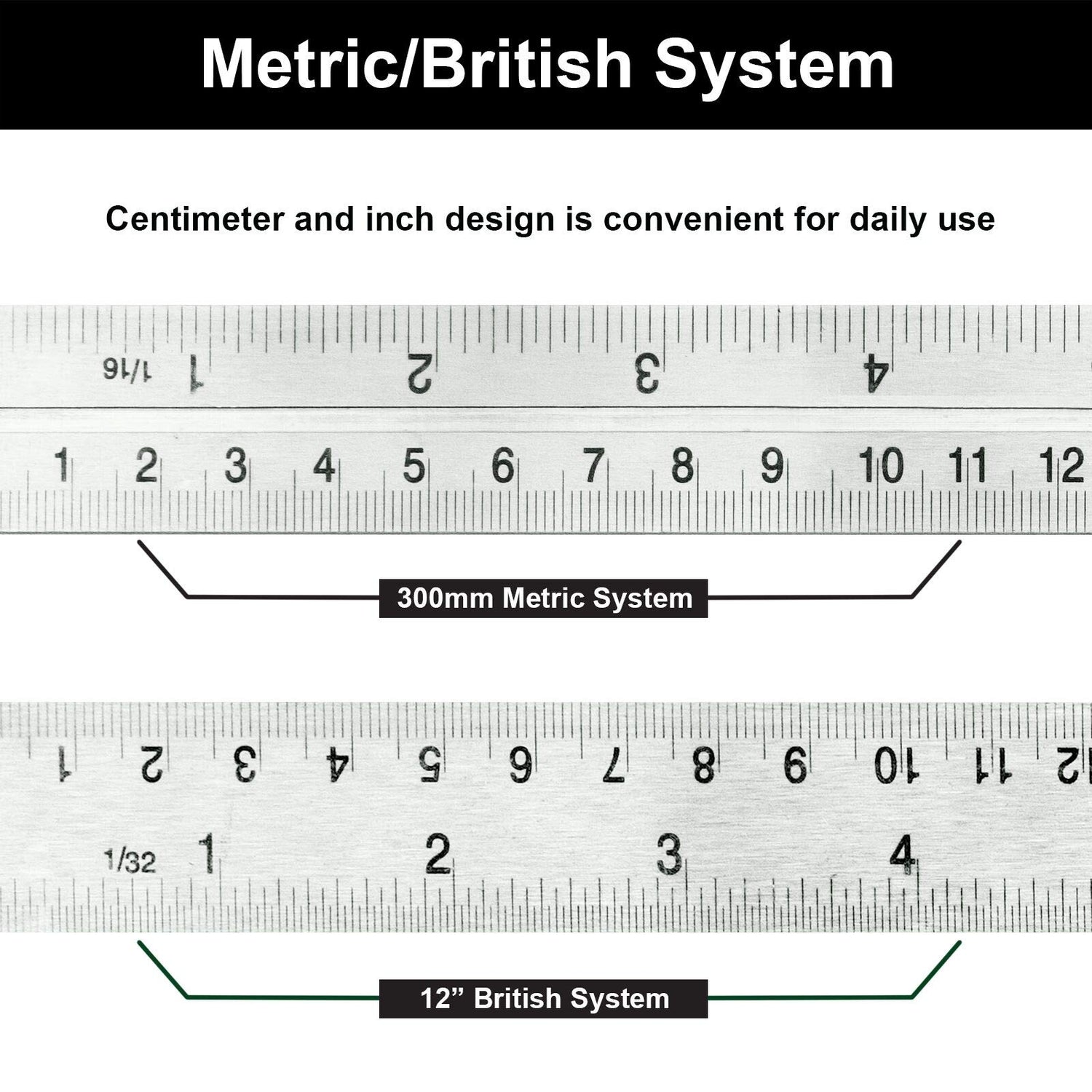 Nortools Combination Square Carpentry Tools with Metal-Body, Stainless Steel Blade Ruler, Accurate Woodworking Measure Square with Carpenter NORTOOLS