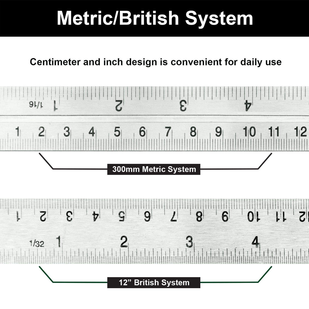 Nortools Combination Square Carpentry Tools with Metal-Body, Stainless Steel Blade Ruler, Accurate Woodworking Measure Square with Carpenter NORTOOLS