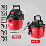 Shop-Vac 2.5 Gallon 2.5 Peak HP Wet/Dry Vacuum, Portable Compact Shop Vacuum with Collapsible Handle Wall Bracket & Multifunctional Attachments for Shop-Vac