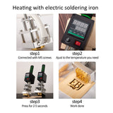 Customisable Electric Branding Iron with Digital Control for Wood and Leather Crafts STAMTECH