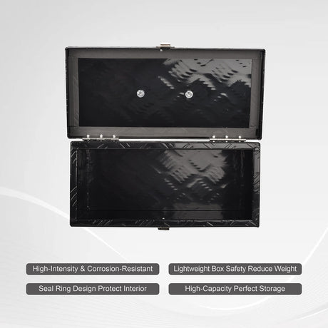 FGJQEFG 16 Inch Aluminum Truck Bed Tool Box Truck Car Outdoor Trailer Pickup Underbody Toolbox,RV Storage OrganizerTrailer Storage W/Side FGJQEFG