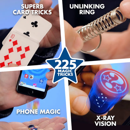 Marvin's Magic - 225 Amazing Magic Tricks for Children - Magic Kit - Kids Magic Set - Magic Kit for Kids Including Mystical Magic Cards, Magic
