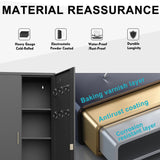 PAOFIN Metal Storage Cabinet,Storage Cabinet with Doors and Shelves,Garage Storage Cabinet with Lock for Office,Home,Garage,Gym,School PAOFIN